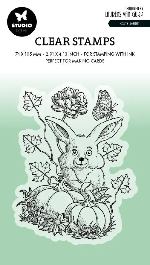 Bl Clear Stamp Cute Rabbit By Laurens 89X64x3mm 1 Pc Nr.535 1