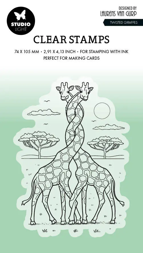 Bl Clear Stamp Twisted Giraffes By Laurens 89X64x3mm 1 Pc Nr.564 1