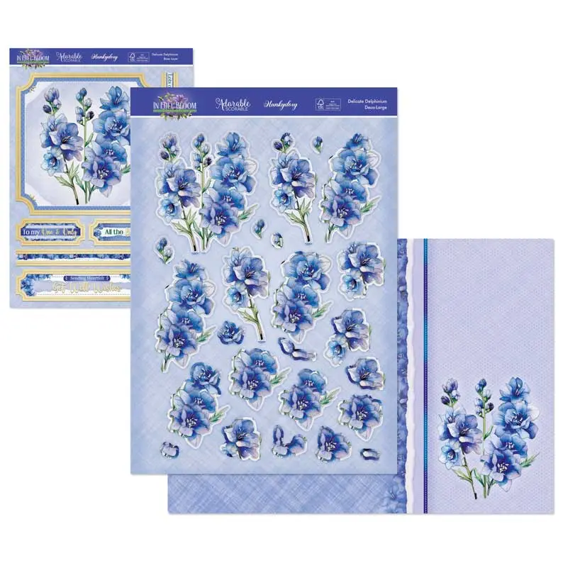 In Full Bloom Deco-Large Set - Delicate Delphinium 1