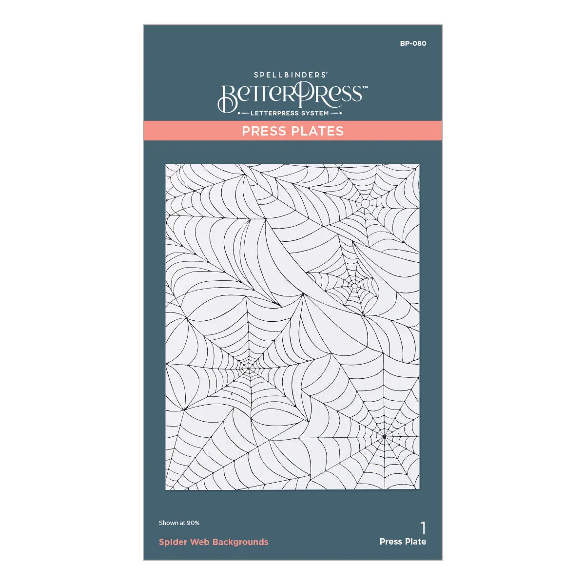 Spider Web Background Press Plate From The Betterpress Halloween Collection 1