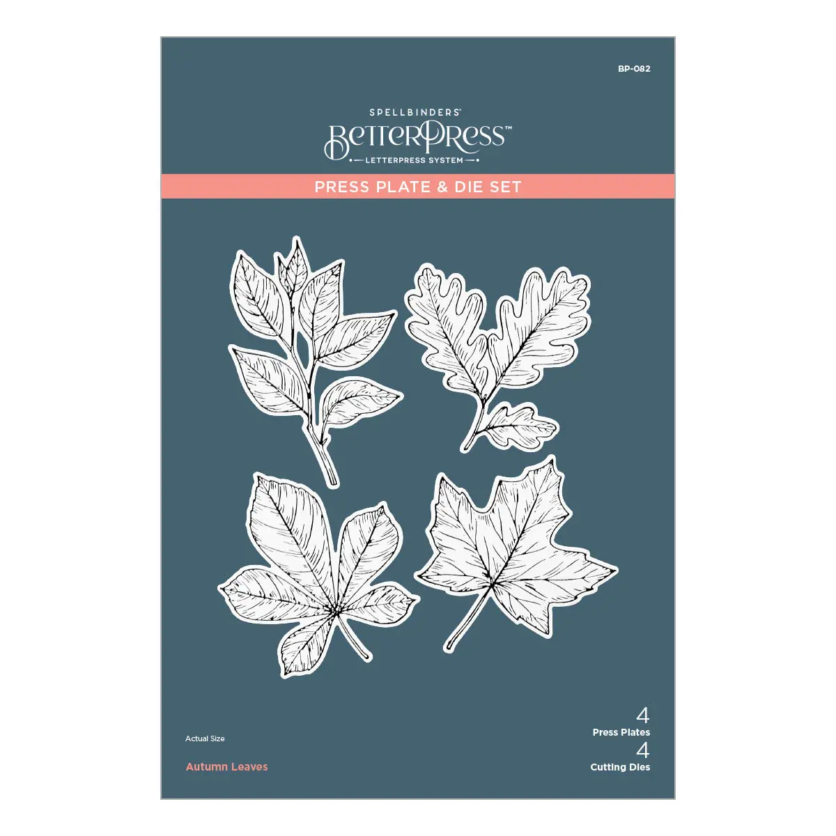 Autumn Leaves Press Plate & Die Set From The Betterpress Autumn Collection 1