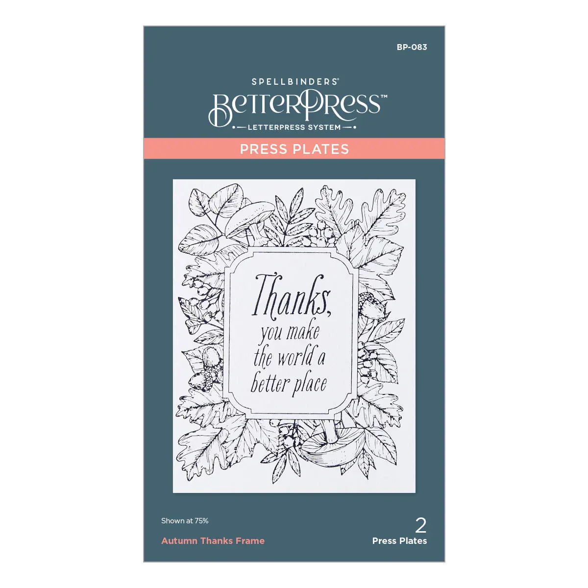 Autumn Thanks Frame Press Plate From The Betterpress Autumn Collection 1