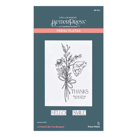 A Friend Like You Bouquet Press Plate From The Pressed Posies Collection 1