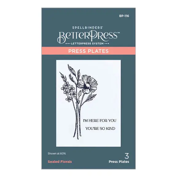 Sealed Florals Press Plate From The Pressed Posies Collection 1