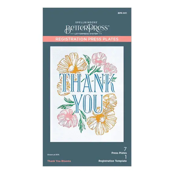 Thank You Blooms Registration Press Plates From The Betterpress Place & Press Registration Collection 1