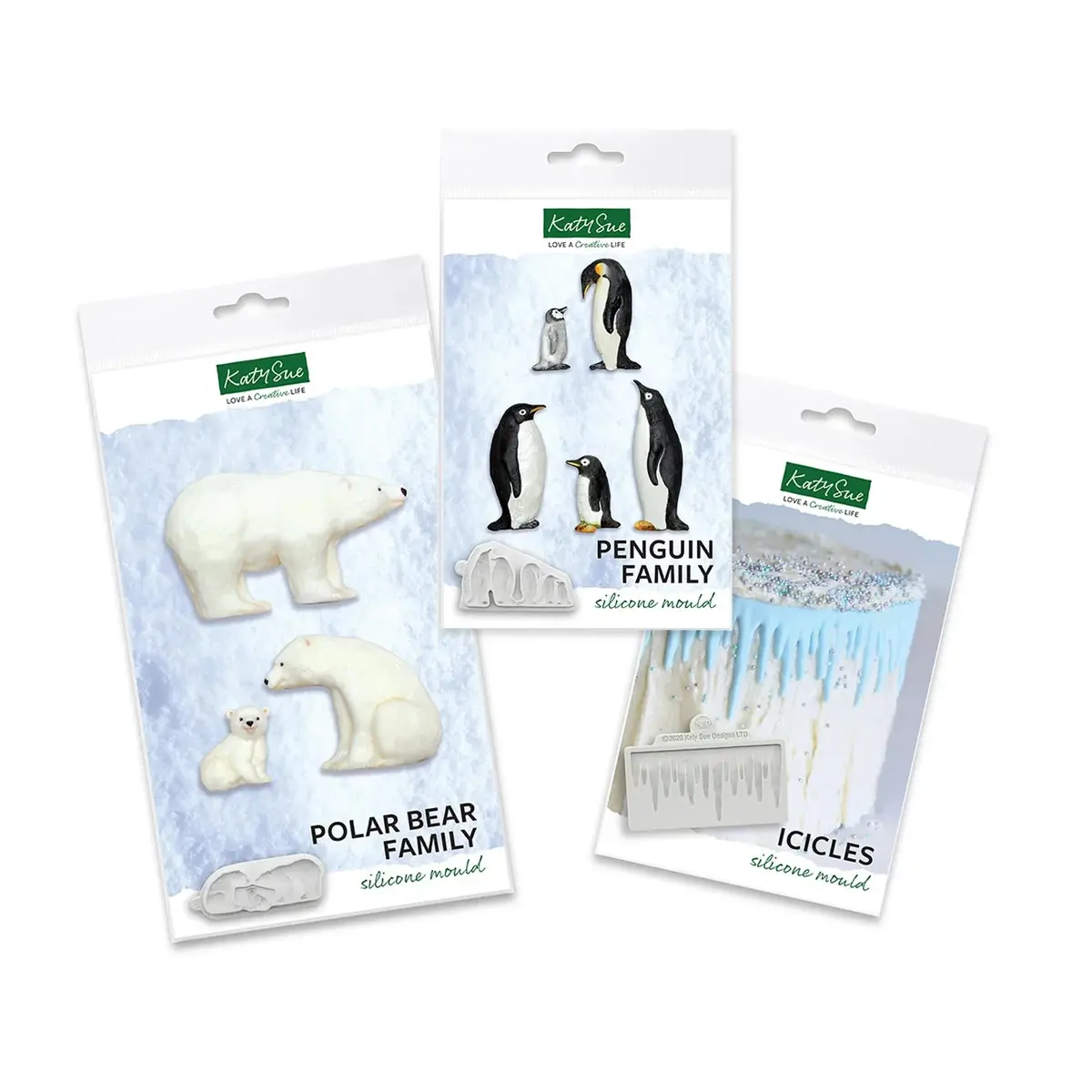 Penguins, Polar Bears And Icicles Silicone Mould Bundle 1
