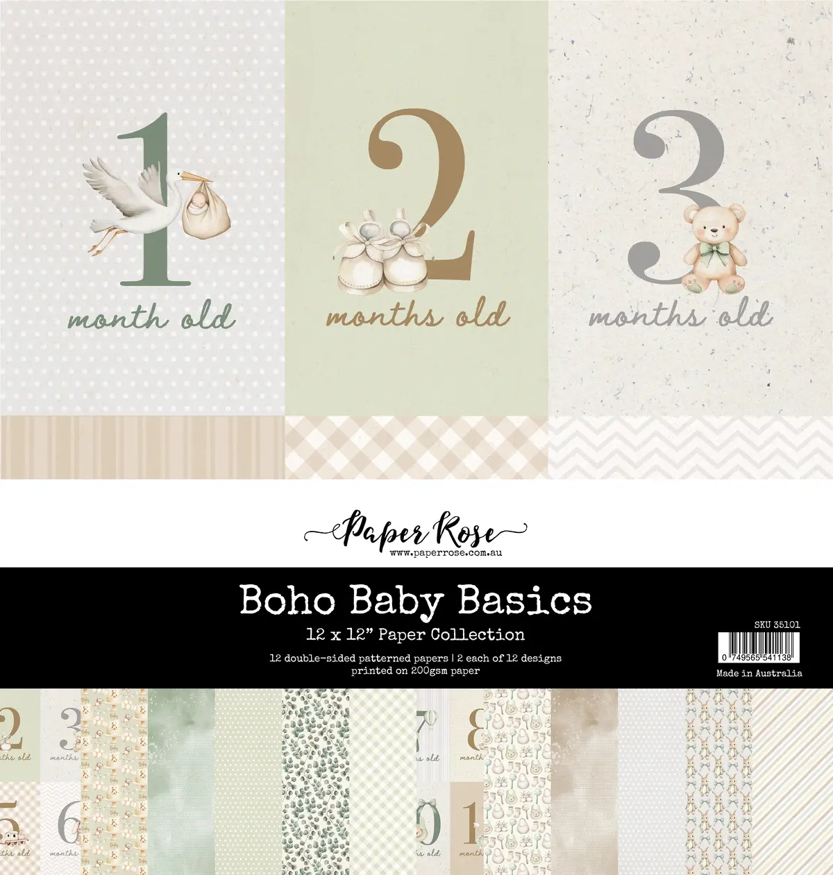 Boho Baby Basics 12X12 Paper Collection 35101 1