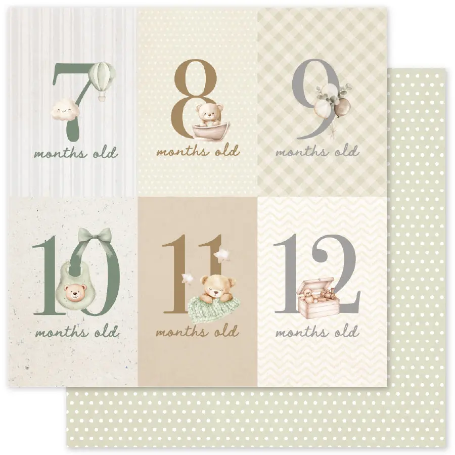 Boho Baby Basics D 12X12 Paper (12Pc Bulk Pack) 35113 1