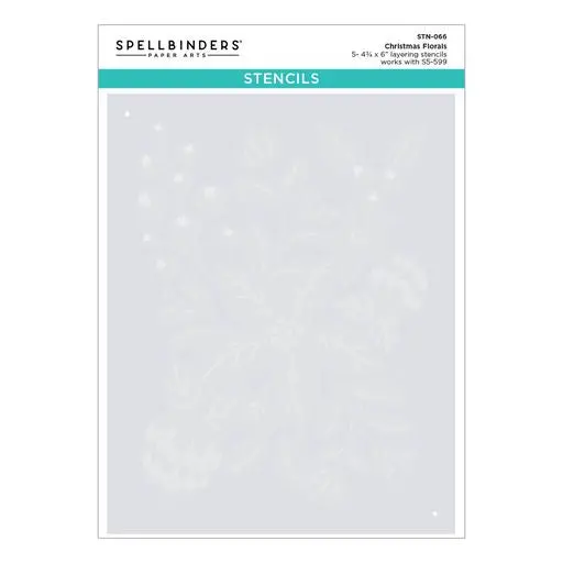Christmas Florals Stencil From Classic Christmas Collection Etched Dies  From The Classic Christmas Collection 1