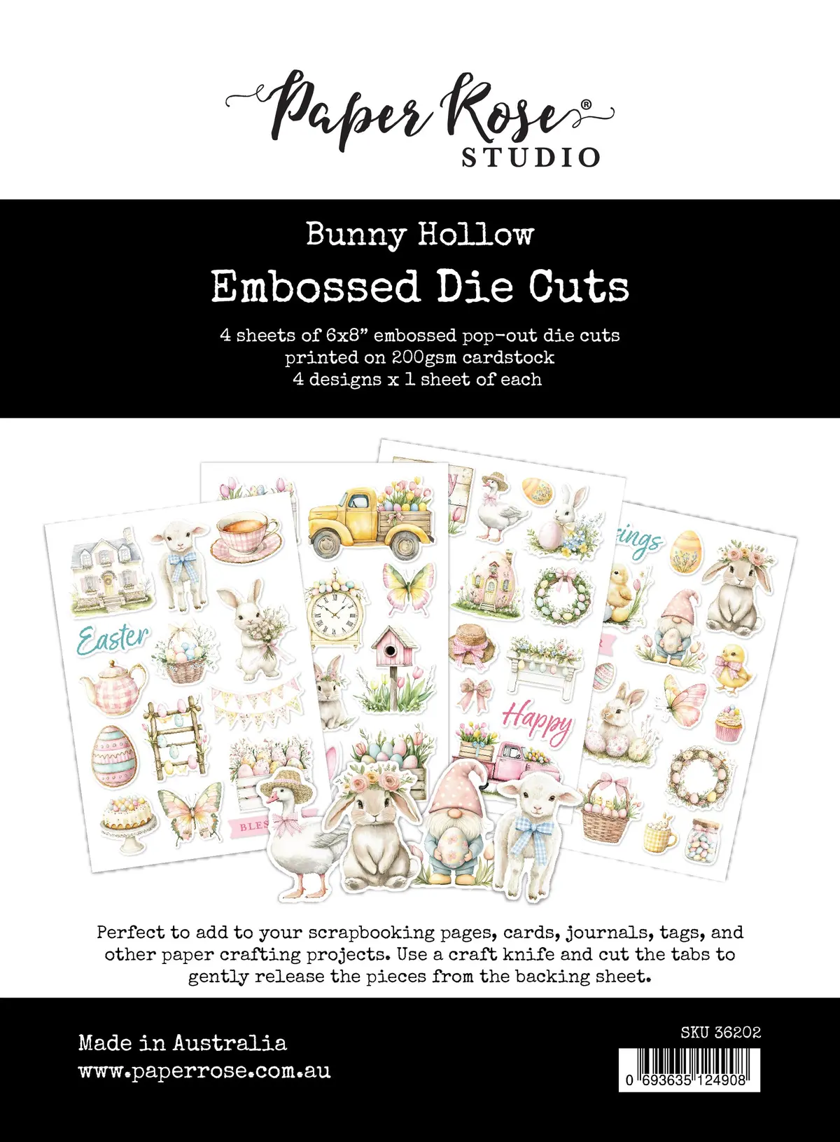 Bunny Hollow 6 X 8" Embossed Die Cuts 36202 1