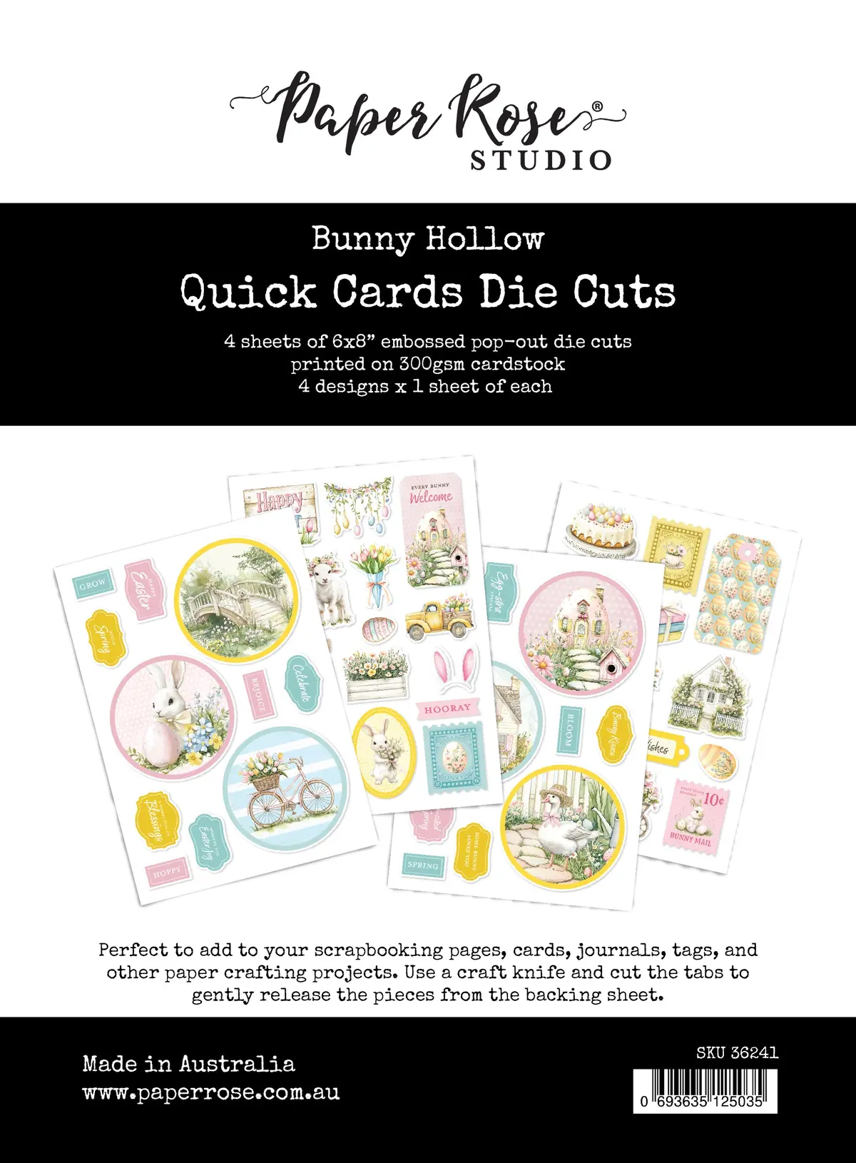 Bunny Hollow 6X8" Quick Cards Die Cuts 36241 1
