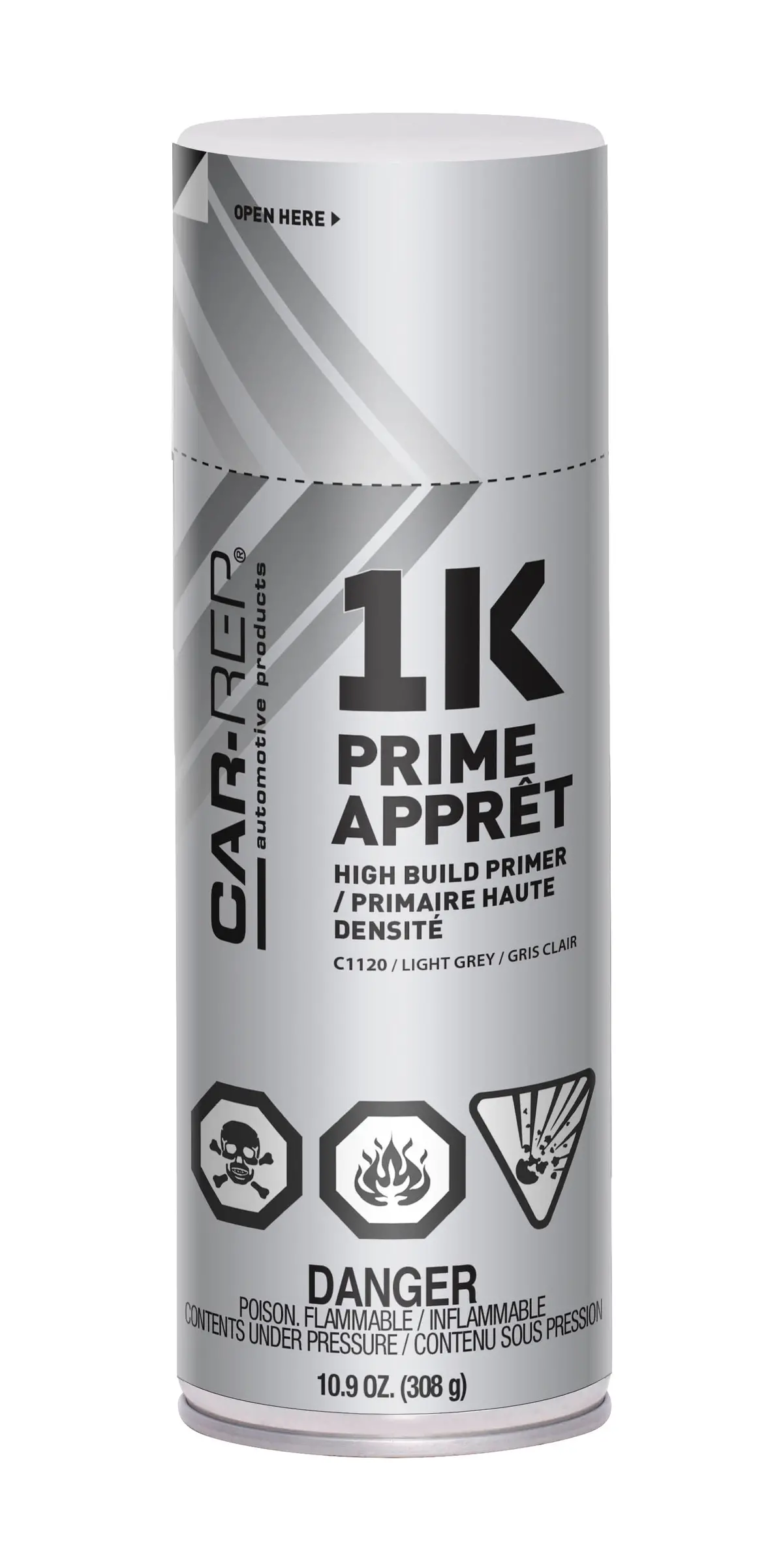 Car-Rep Spraypaint 1K High Build Primer Light Grey 339Gr 1