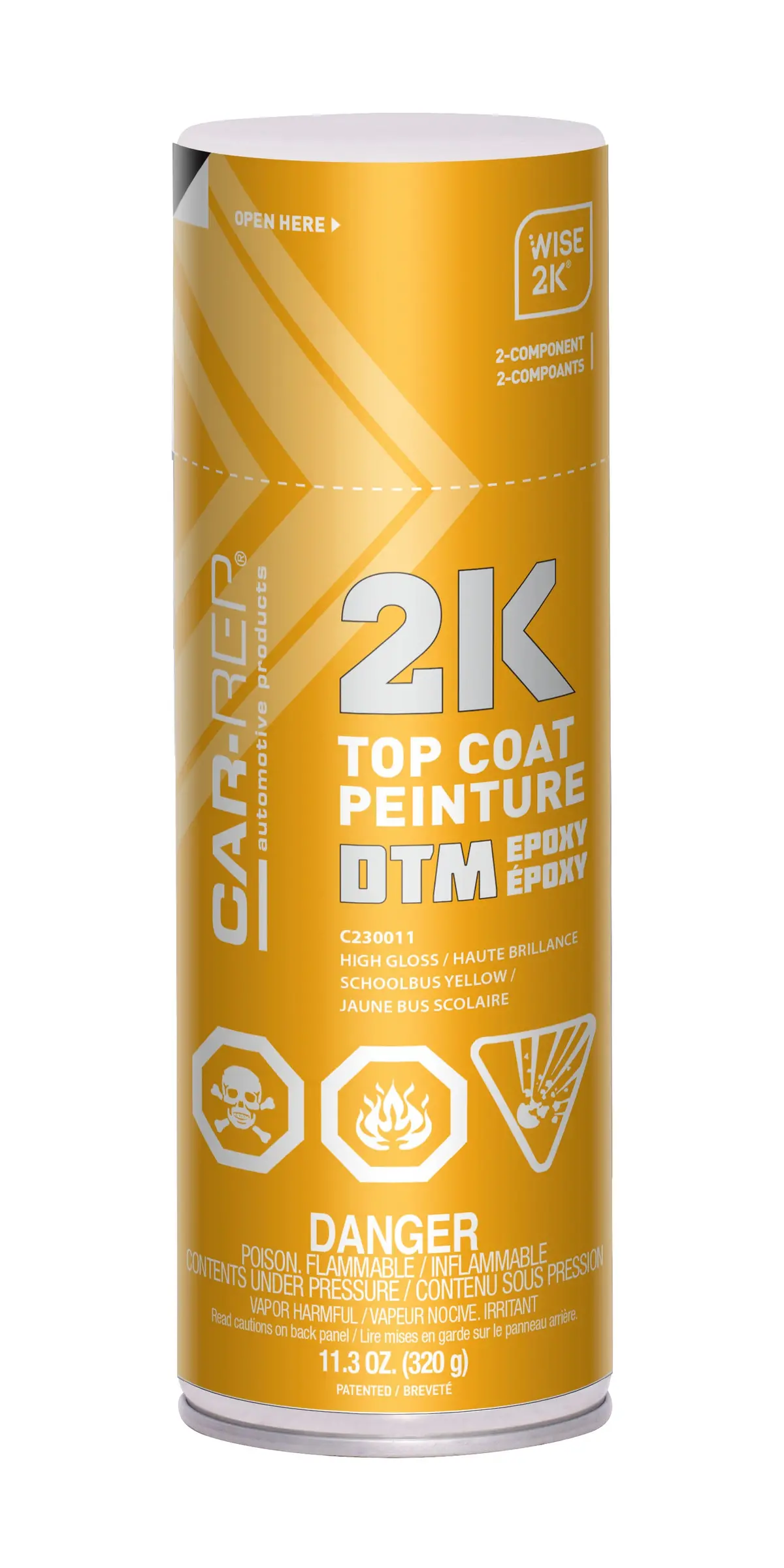 Car-Rep 2K Epoxy Dts Schoolbus Yellow 400Ml 1