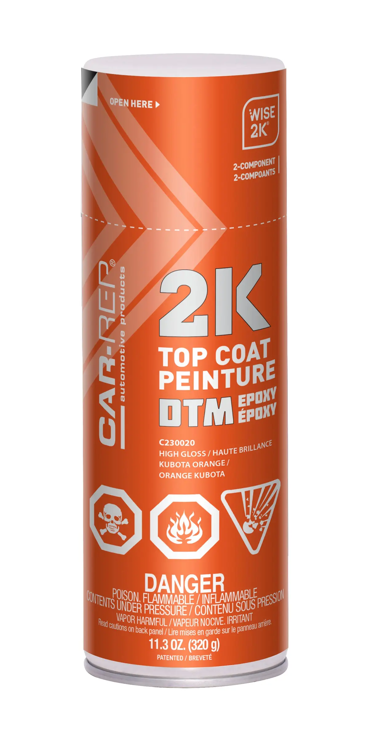 Car-Rep 2K Epoxy Dts Kubota Orange 400Ml 1