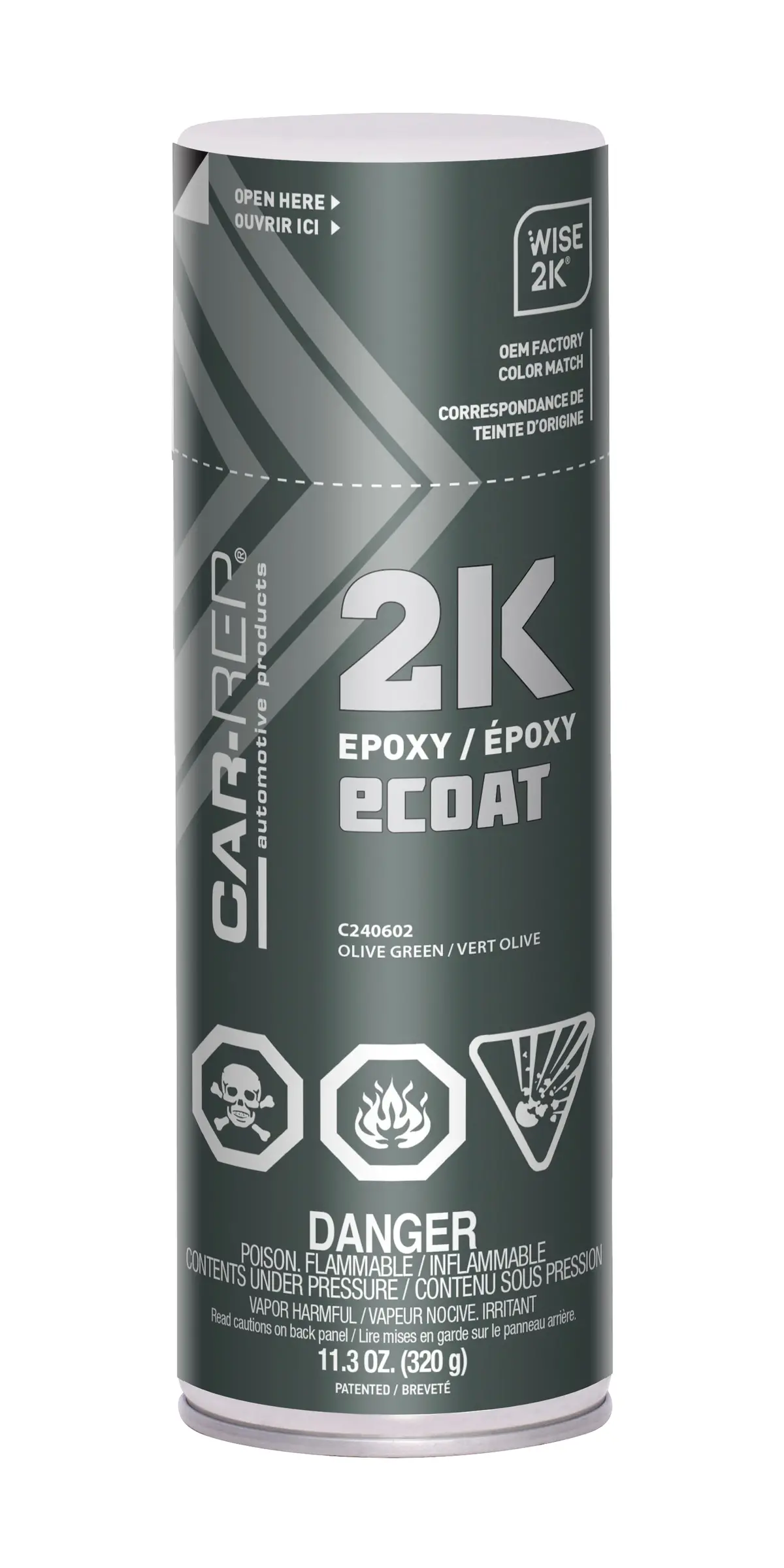 Car-Rep 2K Epoxy Ecoat Dtm Olive Green 400Ml 1