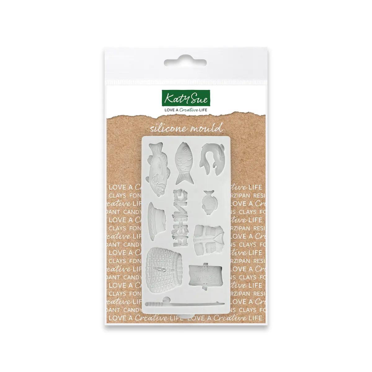 Miniature Gone Fishing Silicone Mould 1