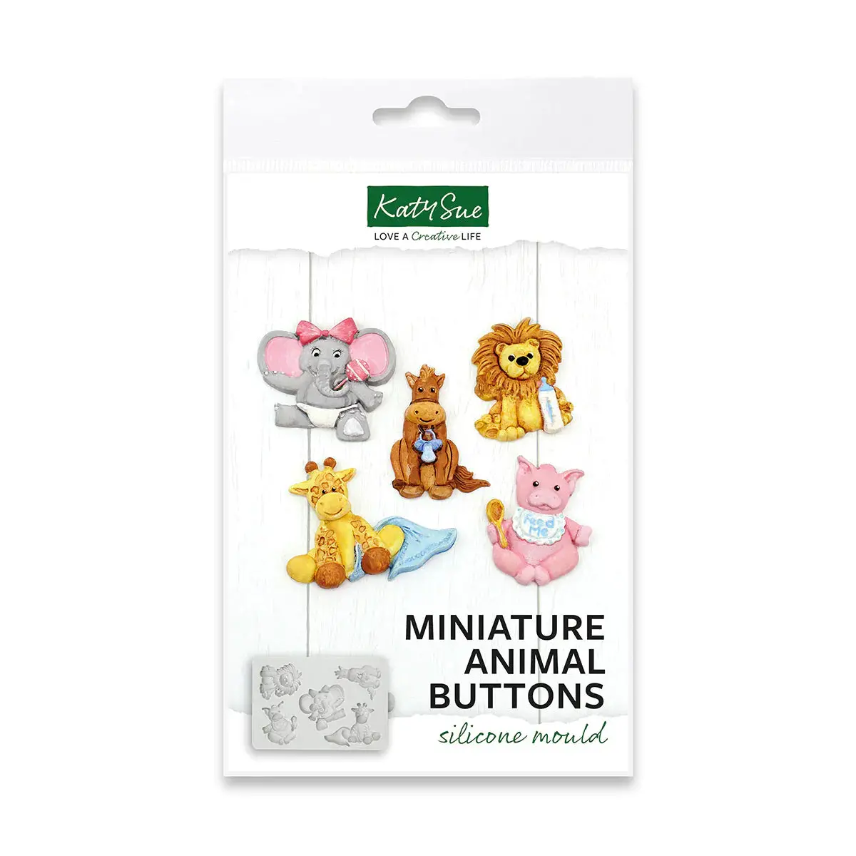 Miniature Animal Buttons Silicone Mould 1