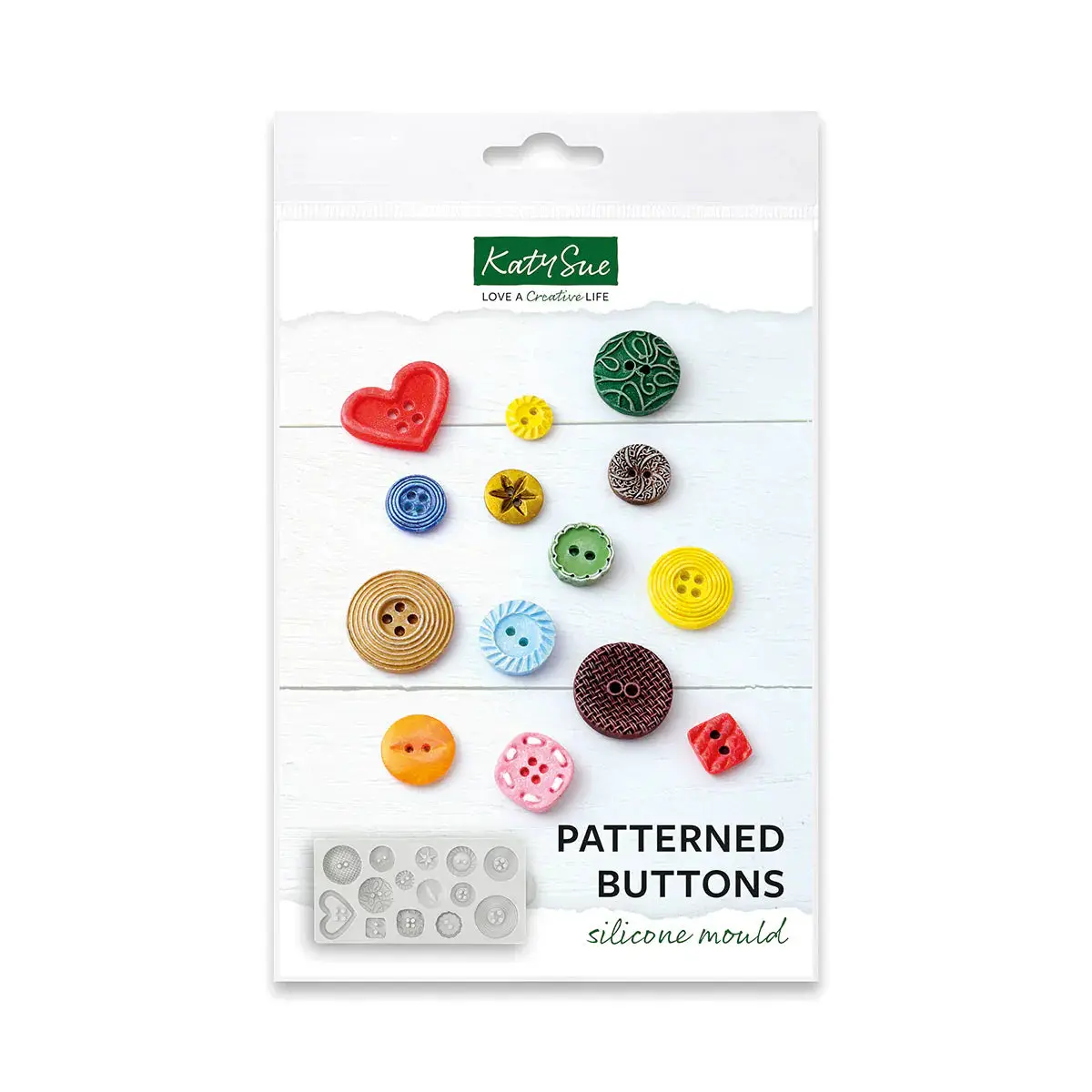 Patterned Buttons Silicone Mould 1