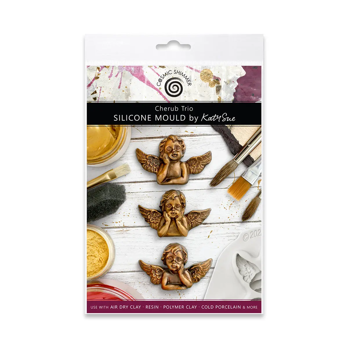 Cosmic Shimmer Cherub Trio Silicone Mould 1