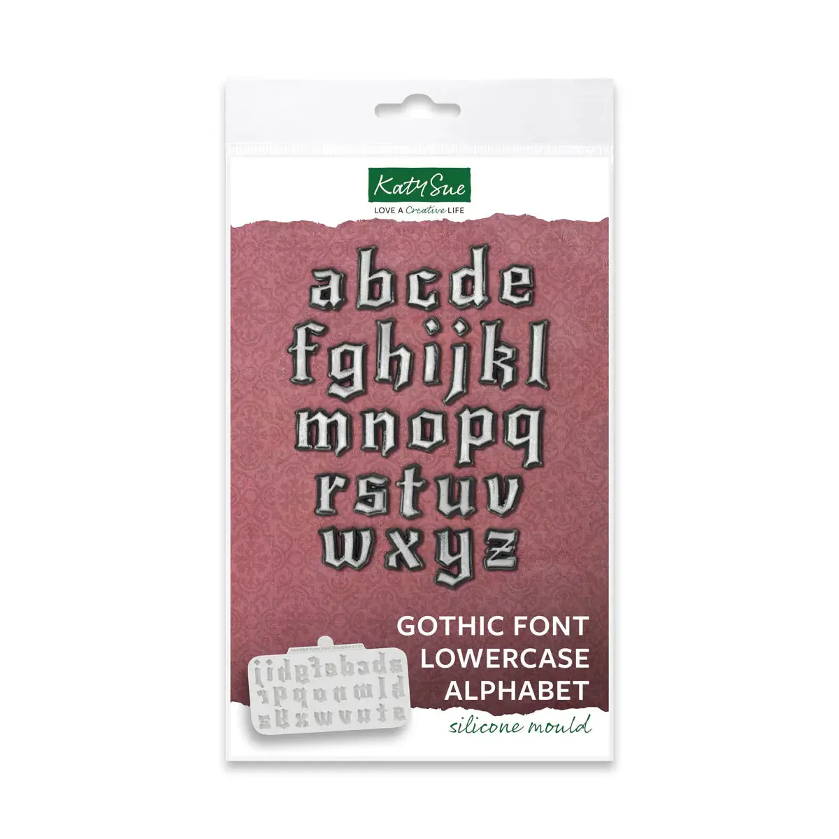 Gothic Font Lowercase Alphabet Silicone Mould 1