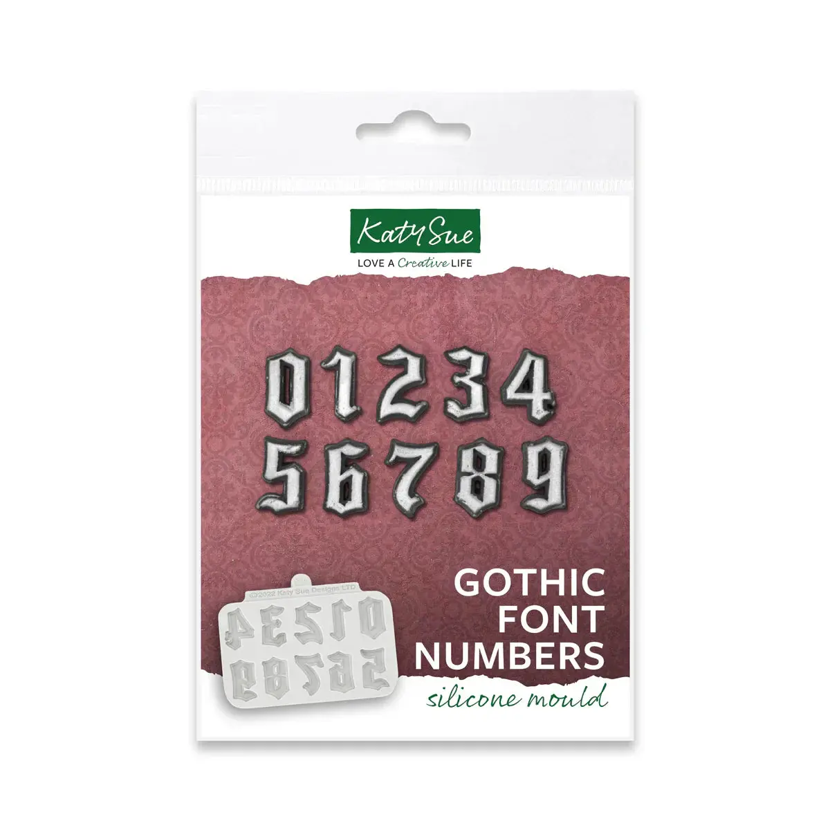 Gothic Font Numbers Silicone Mould 1