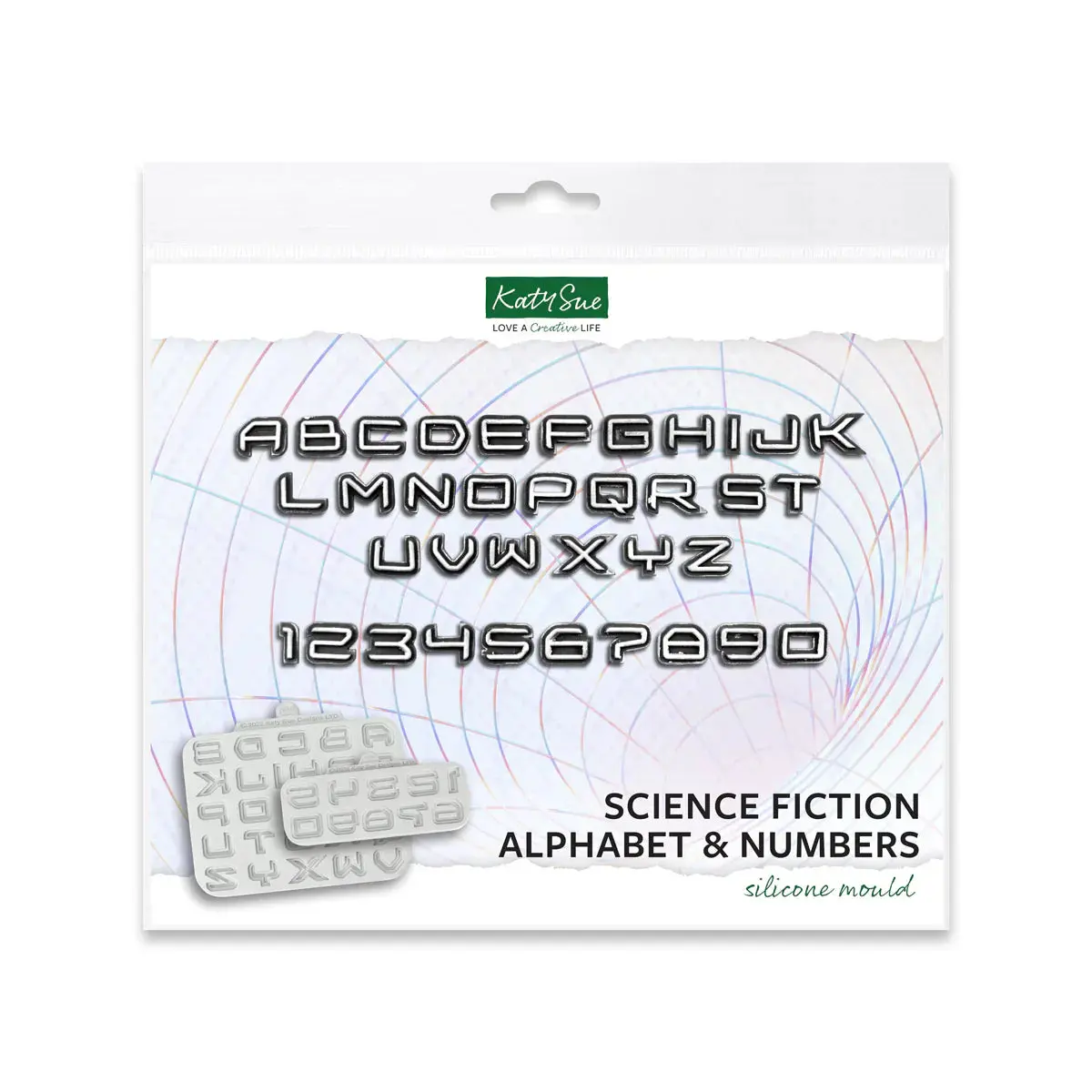 Science Fiction Alphabet And Numbers Silicone Mould Set Of 2 1