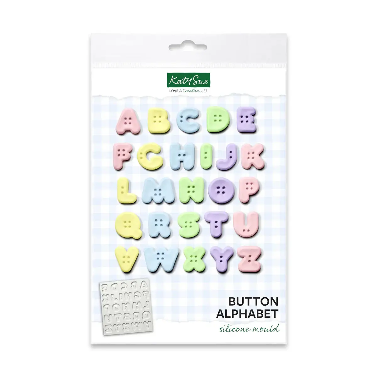 Button Alphabet Silicone Mould 1