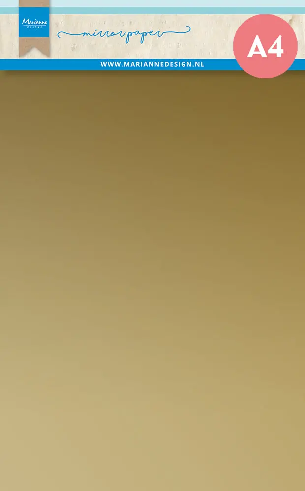 Marianne Design Mirror Paper - A4 - Gold 1