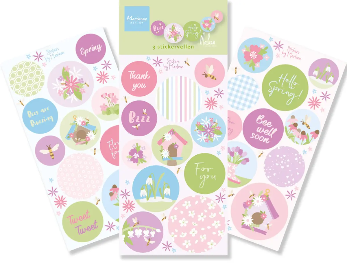Marianne Design Stickers - Hello Spring By Marleen 1