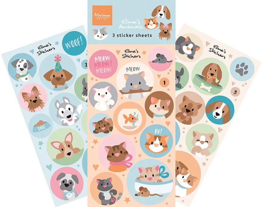 Marianne Design Stickers - Eline's Cats & Dogs 1