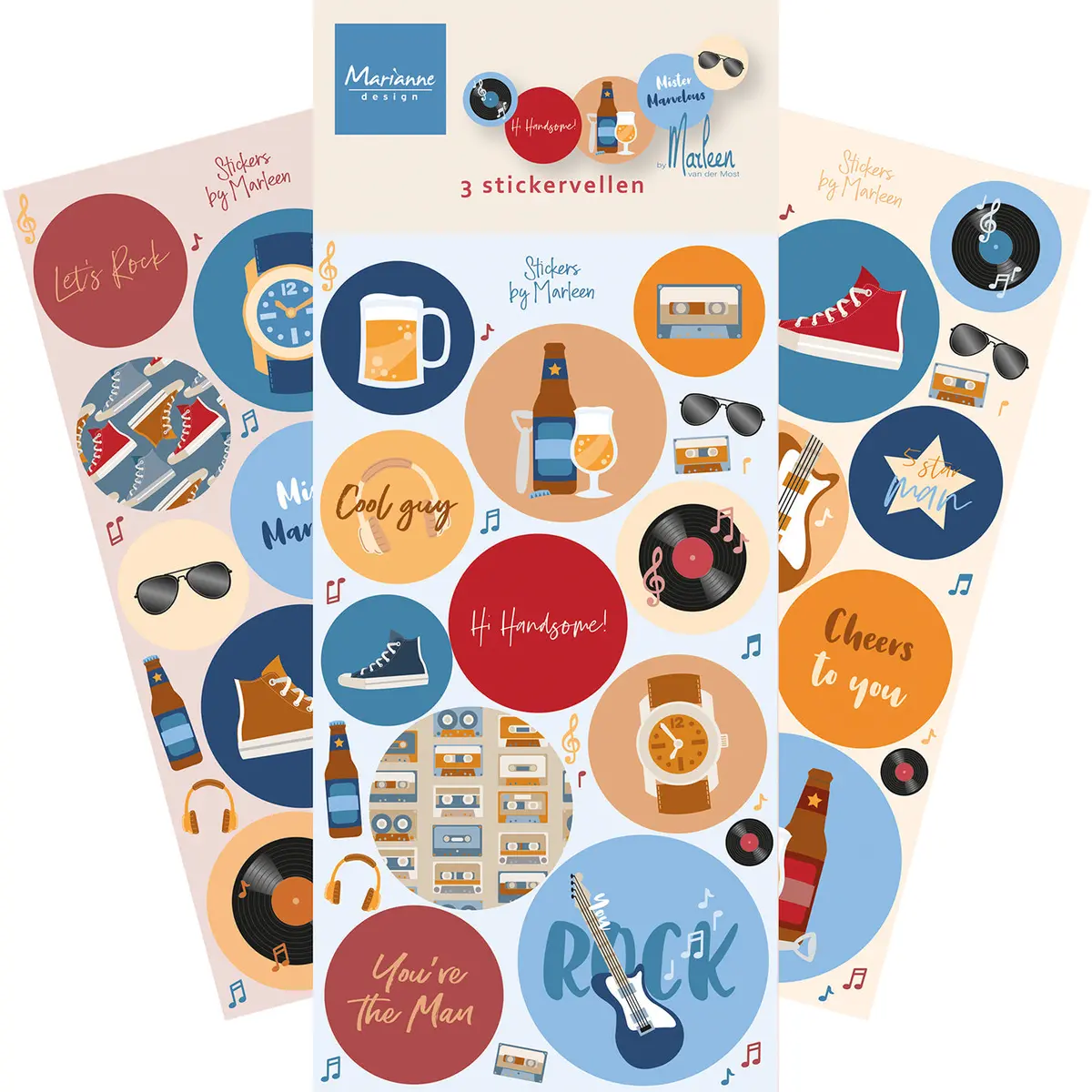 Marianne Design Stickers - Hi Handsome! By Marleen 1