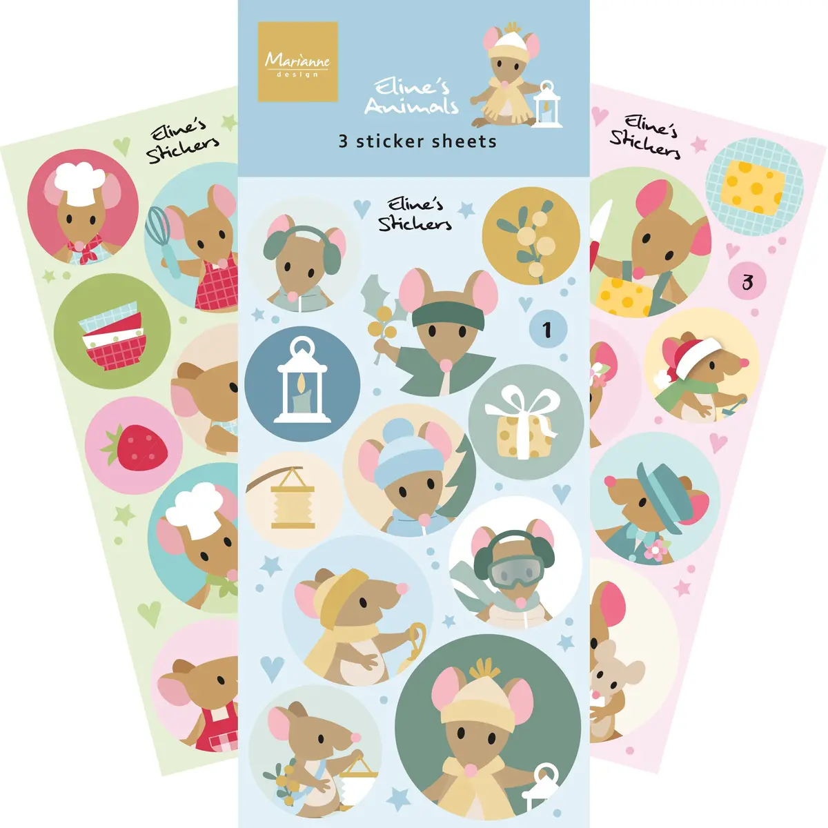 Marianne Design Stickers Eline's Mice 1