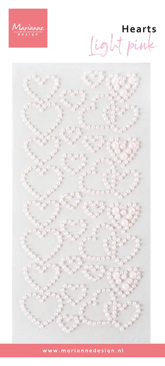 Marianne Design Hearts Pearls - Light Pink 1
