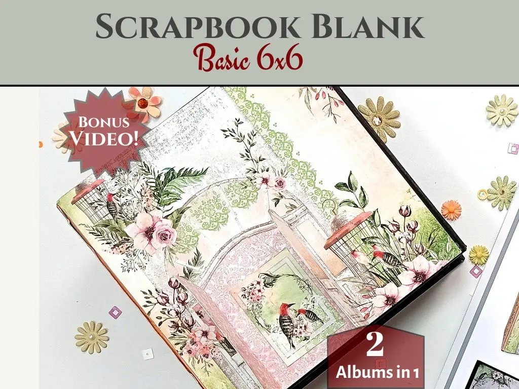 Craftreat Scrapbook Blanks - Basic 6X6 - Black & Kraft Color 1