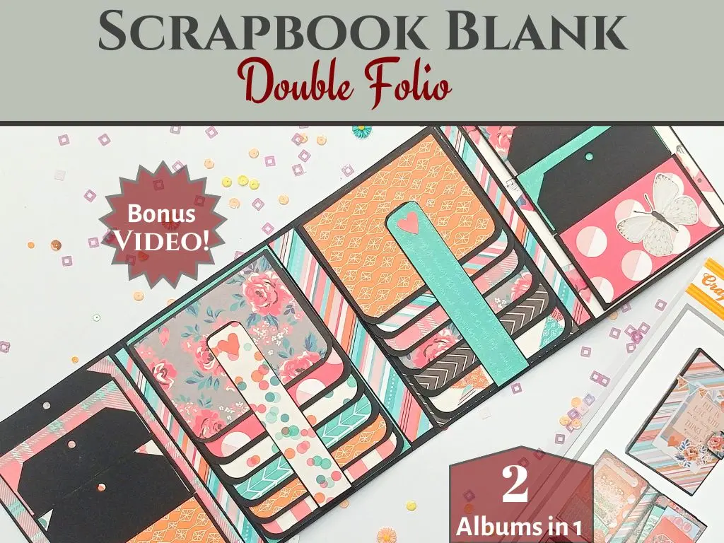 Craftreat Scrapbook Blanks - Double Folio - Black & Kraft Color 1