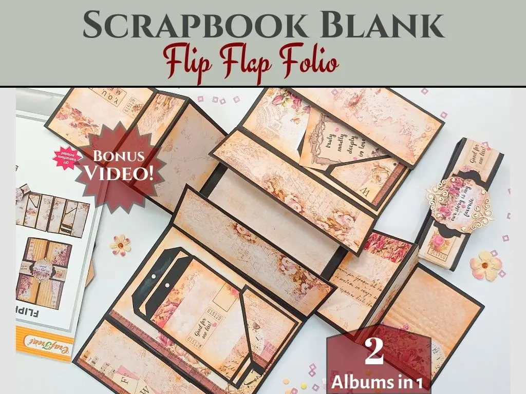 Craftreat Scrapbook Blanks - Flipflap Gatefold - Black & Kraft Color 1