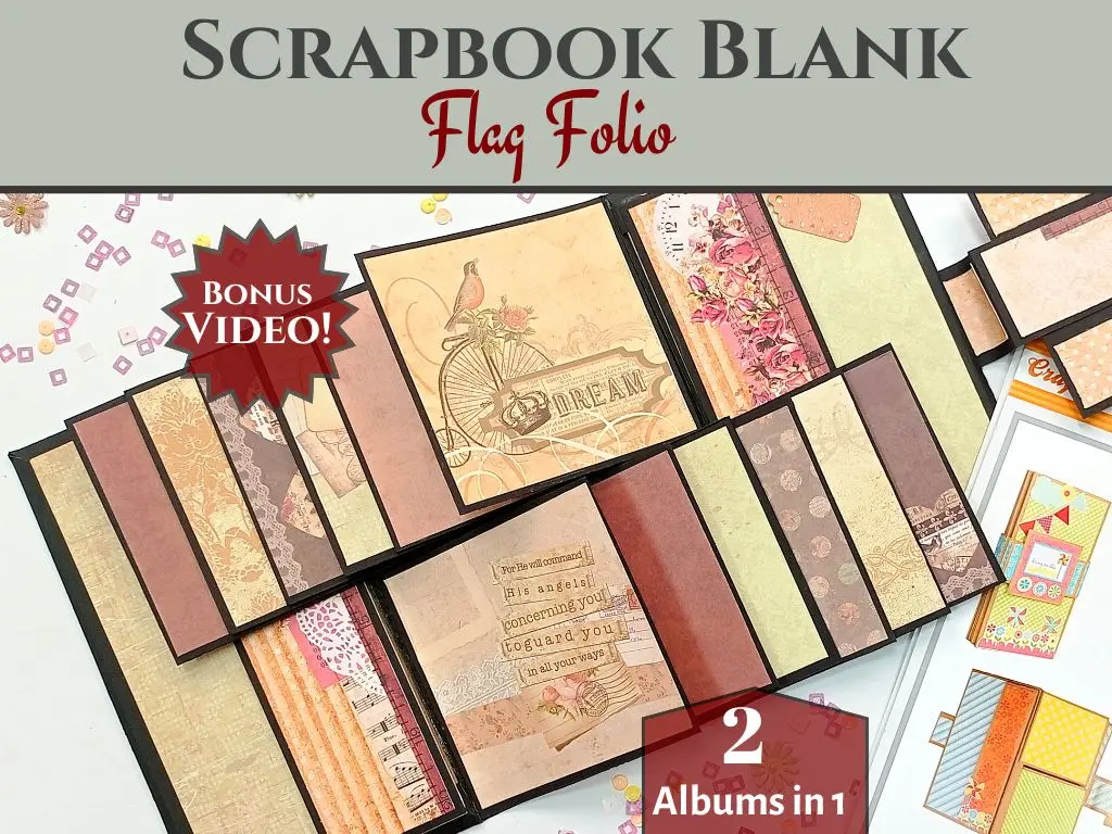 Craftreat Scrapbook Blanks - Flag Folio - Black & Kraft Color 1