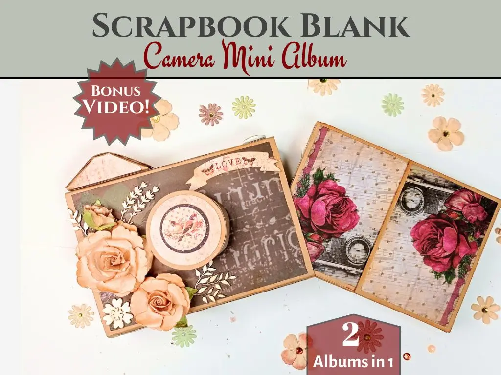 Craftreat Scrapbook Blanks - Matchbox Camera - Black & Kraft Color 1