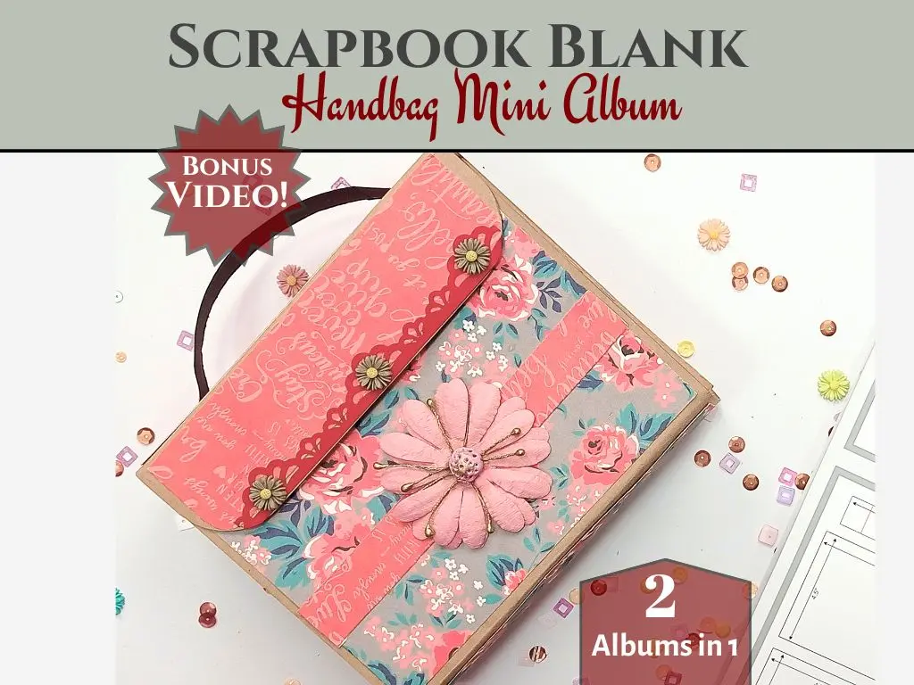 Craftreat Scrapbook Blanks - Accordion Inserts Handbag - Black & Kraft Color 1