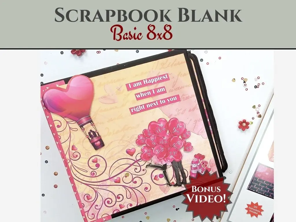 Craftreat Scrapbook Blanks - Basic 8X8 - Black Color 1
