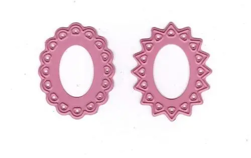 Cameo Dies - Two Star Flower Oval - Medium 1