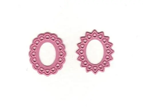 Cameo Dies - Two Star Flower Oval Frames 1