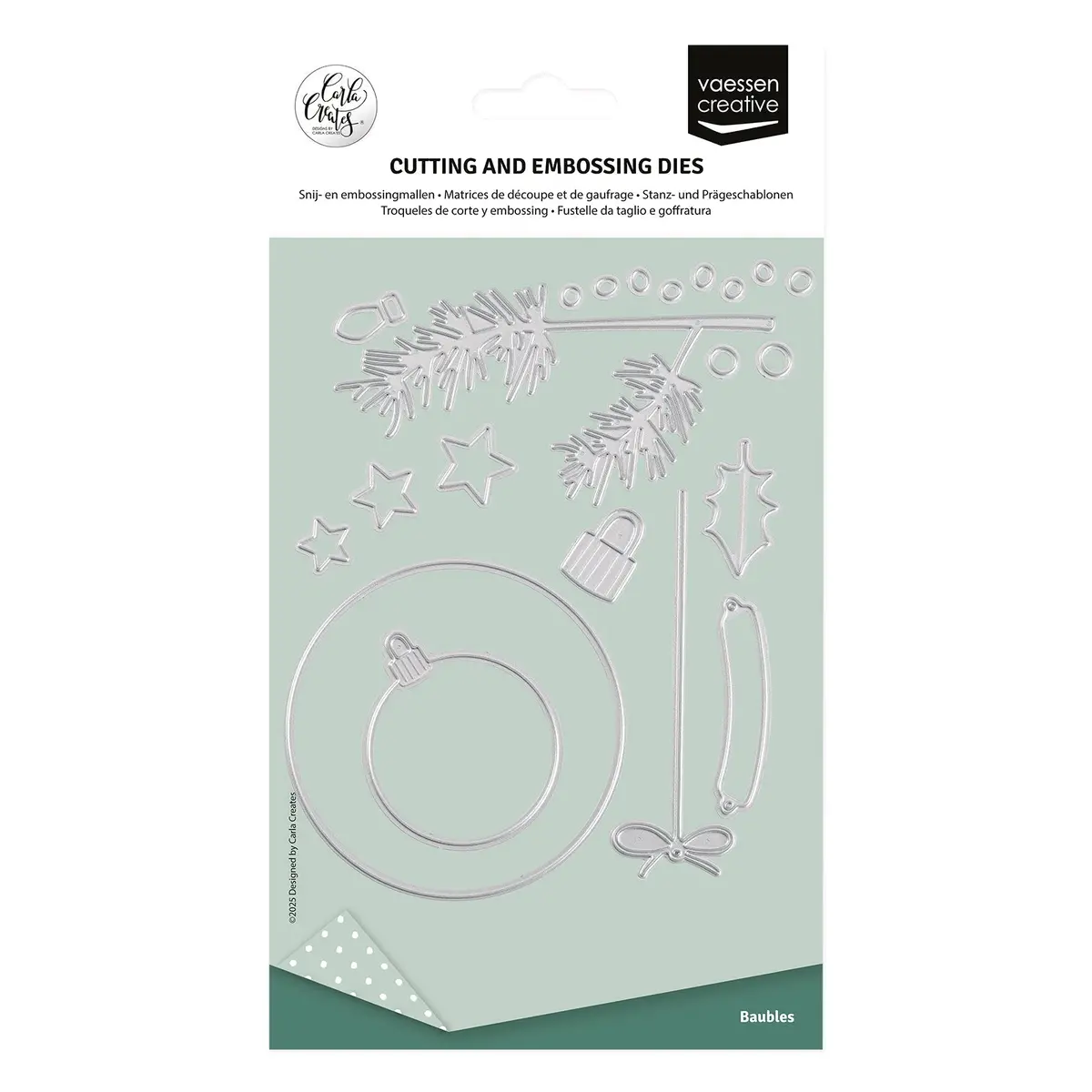 Vaessen Creative • Cutting And Embossing Dies Christmas Ornaments 15Pcs 1
