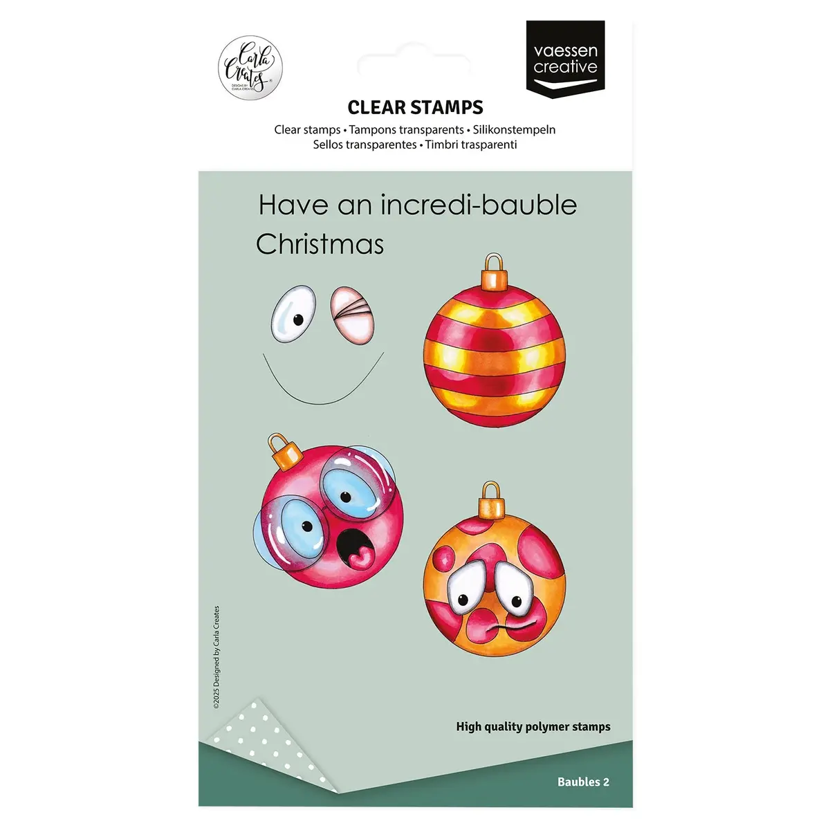 Vaessen Creative • Clear Stamps Christmas Baubles 2 12Pcs 1