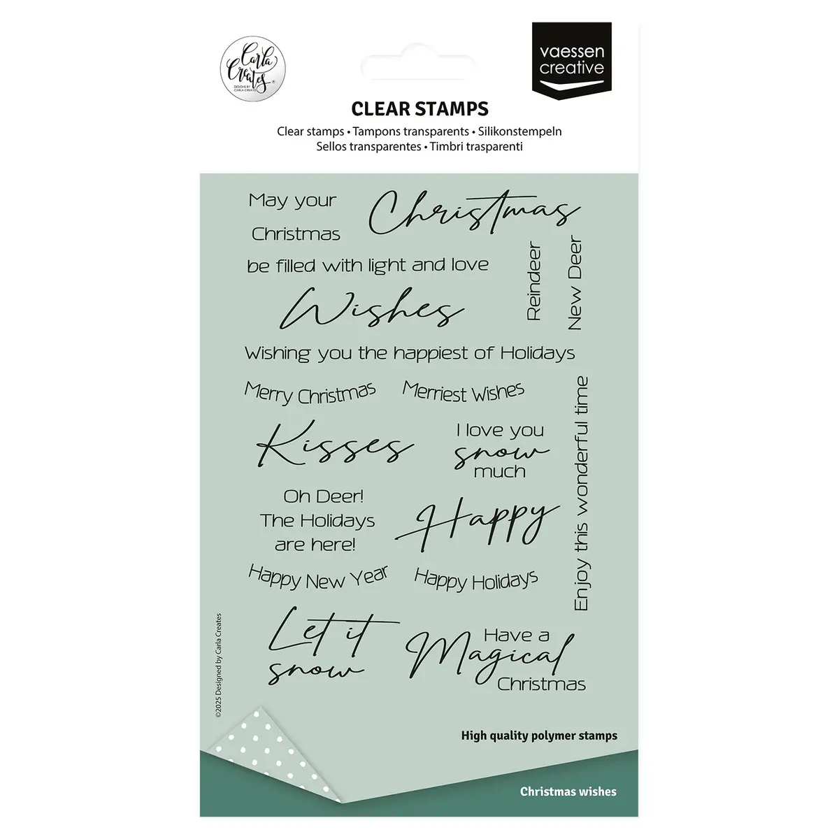 Vaessen Creative • Clear Stamps English Christmas Texts 20Pcs 1