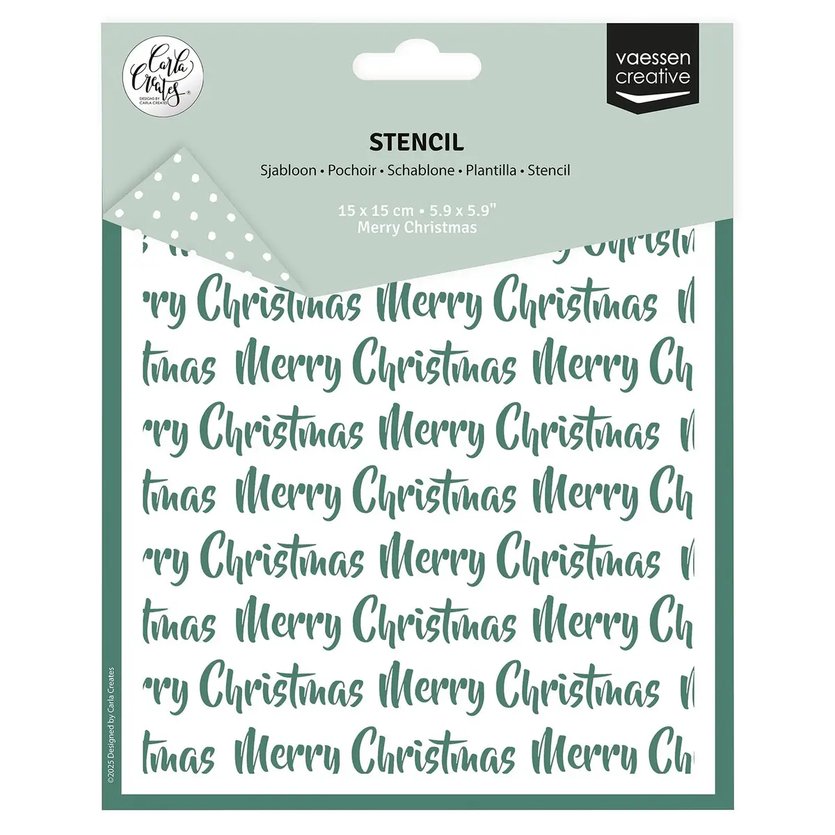 Vaessen Creative • Stencil Merry Christmas 5.9X5.9In 1