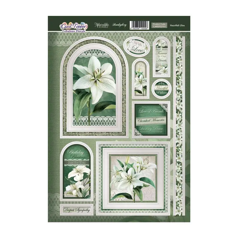 Heartfelt Lilies Card Topper Sheet 1