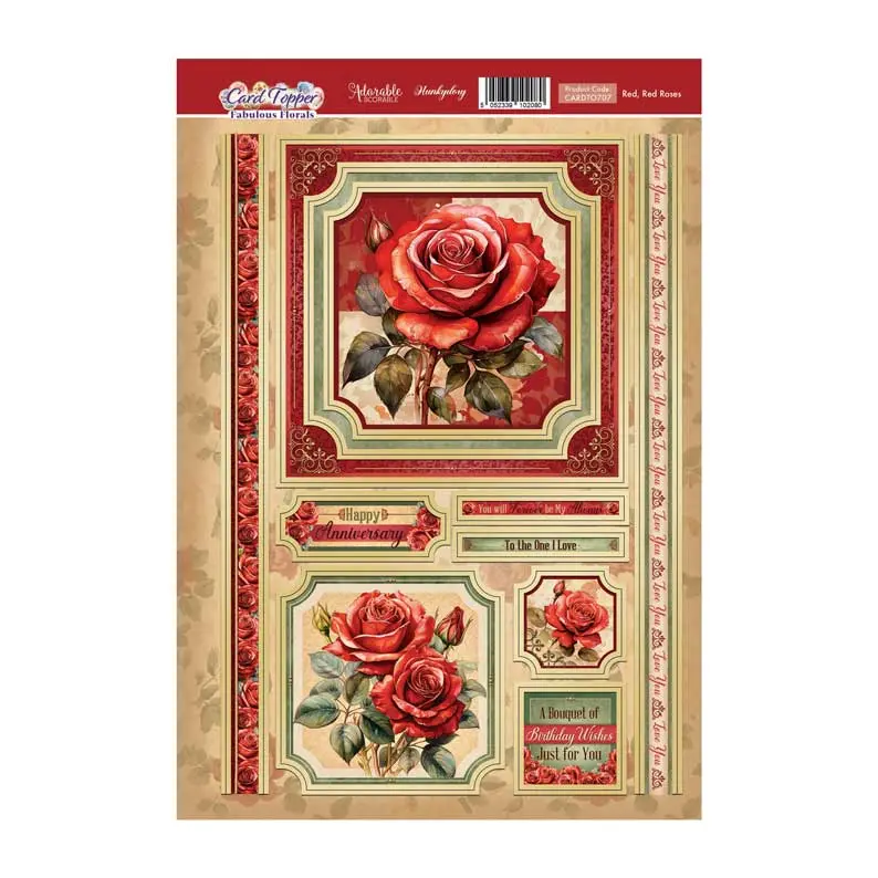 Red, Red Roses Card Topper Sheet 1