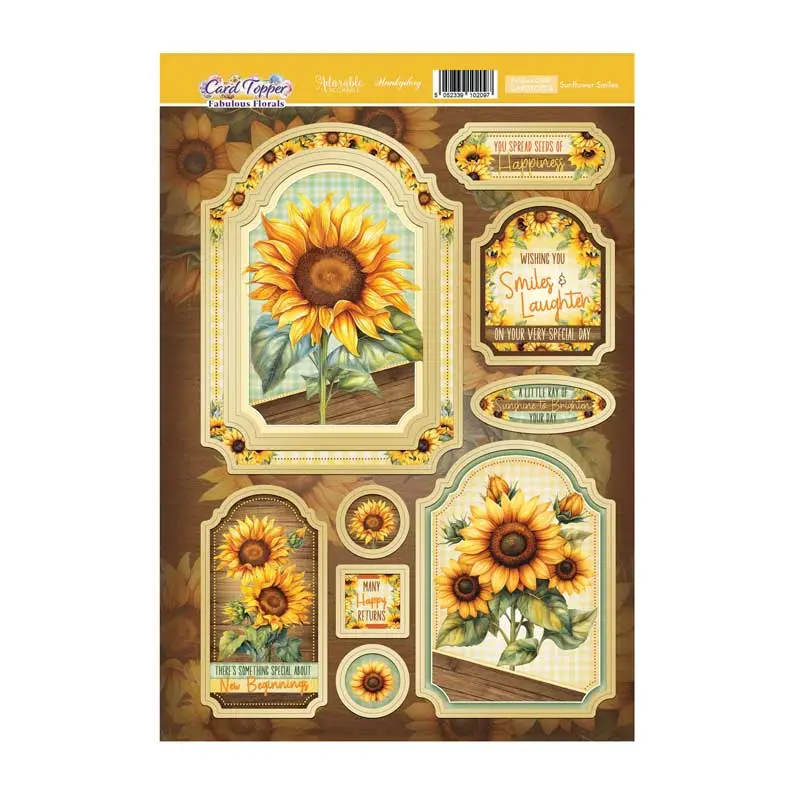 Sunflower Smiles Card Topper Sheet 1