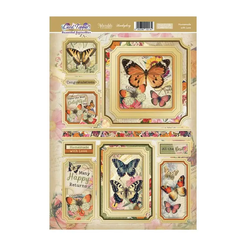 Handmade With Love Card Topper Sheet 1